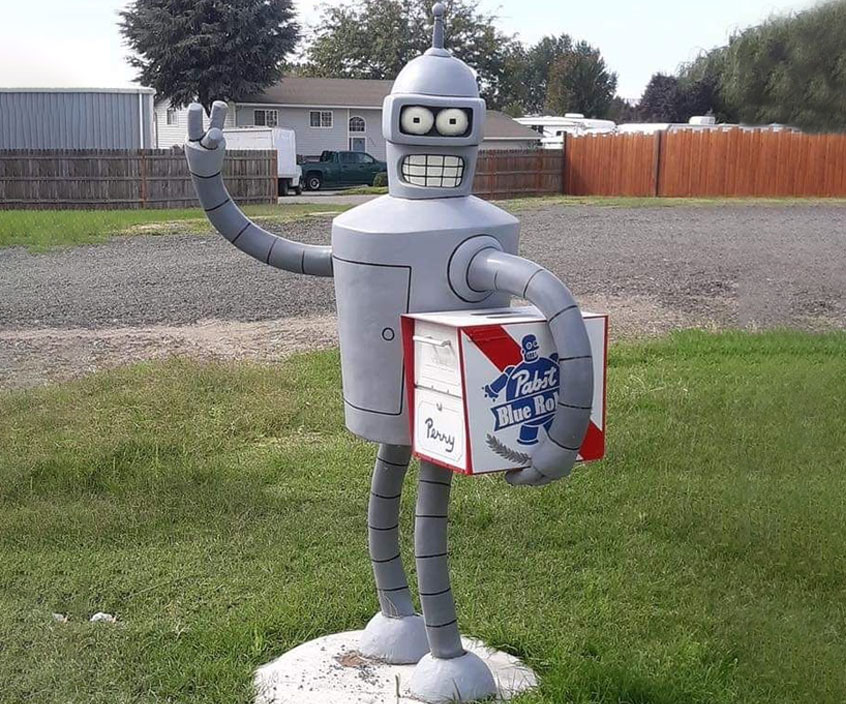 Bender From Futurama Mailbox - 10 Unique Residential Custom Mailboxes